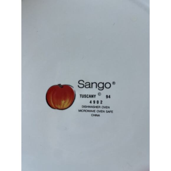 Vintage Tuscany 4902 By Sango Salad Plates Vibrant Fruit 8.25” - 5 Available - Picture 2 of 3